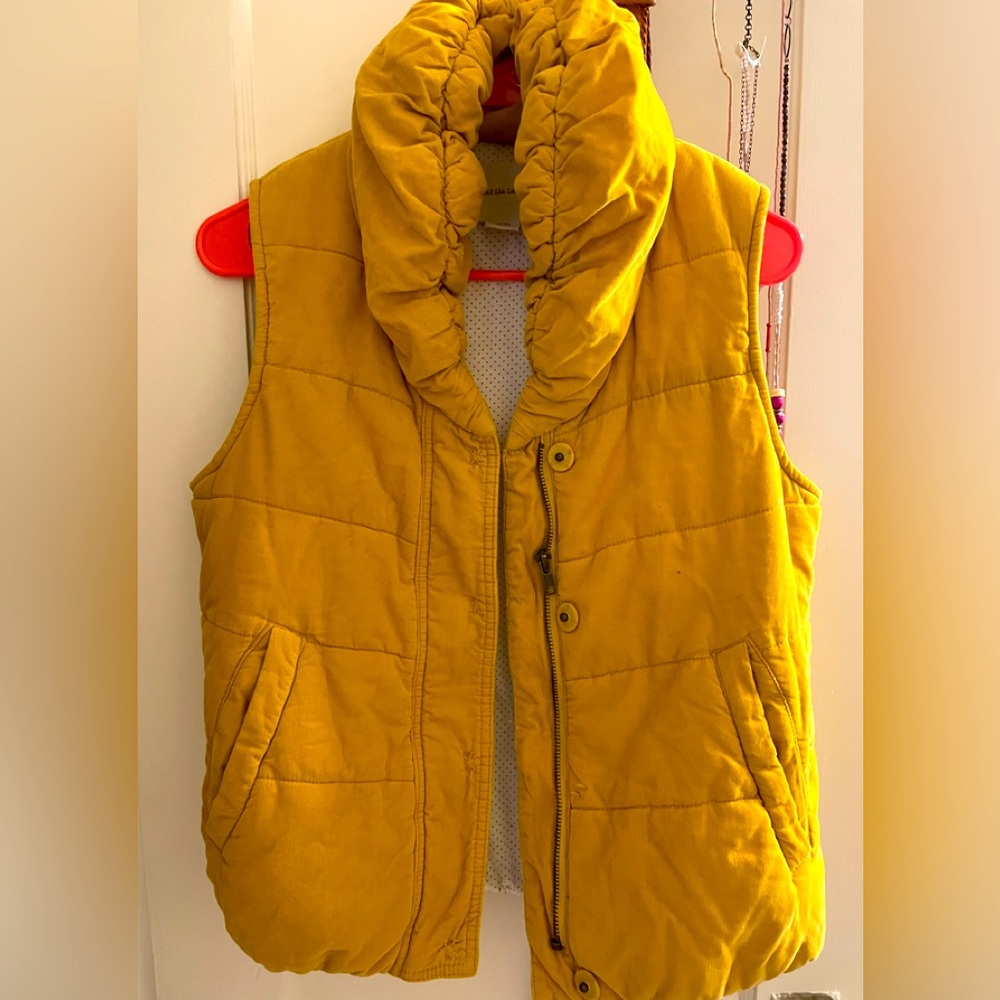 Anthropologie yellow vest